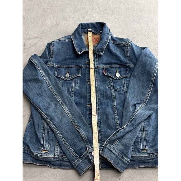 Levi Strauss Co Classic Blue Denim Jean Jacket Trucker Style XL - Picture 3 of 6